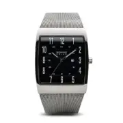 Bering Time Polished Silver Stainless Steel Case, Solar Men's Watch 16433-002