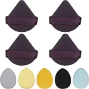Vnezakl 9 Pcs Triangle Powder Puff Soft Makeup Sponge Portable Reusable Wet D...