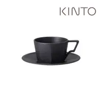 在飛比找PChome24h購物優惠-KINTO / OCT八角陶瓷杯盤組300ml 黑