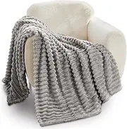 GC GAVNO CAVAILIA Fleece Throw Blanket | Soft Fluffy Throws for Sofas, Bed, Settee, Couch | Extra Warm Large Blanket Throw | Easycare, Anti Allergic | Double 150x200 Cm | Grey