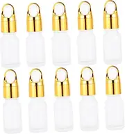 Set of 10 Glass Dropper Bottles 10ml Essential Oil Sub-Bottles Refillable Perfume Dispensers Leakproof Cap