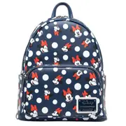 Loungefly Disney Minnie Mouse Polka Dots Navy Mini Backpack