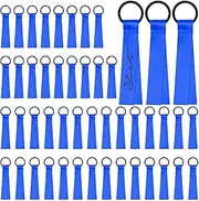 Moreeulsi Cheer Pom Tags - Pom Poms Name Labels - Soft Cheerleading Name on Blank Ribbon Tags with Band for Text, Slogan, Name