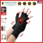 All-Day Comfortable Copper Compression Gloves - Fingerless Support for Men/Women