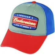 Budweiser Men's Hat Authentic Merch Embroidered Patch Distressed Snapback Cap