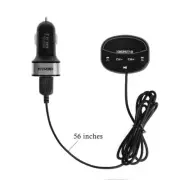 XBERSTAR Car Bluetooth FM Transmitter with Detachable Magnetic Base Dual Ports