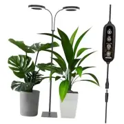 Grow Light, 2-Head LED Floor Plant Growing Lamp, Full Spectrum Plant 40W Black