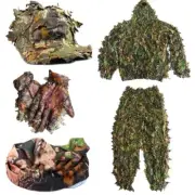 Lightweight 3D Real Tree Leaf Camouflage Net Hunting Sniper Army Ghillie Suit