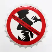 You Can Look But Dont Touch Beer Cap Metal Tin Sign Poster