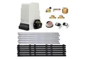 Lockmaster Electric Sliding Gate Opener 1800Kg Motor Kit Auto Keypad Remote 6M Rail