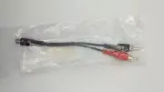 Audio RCA jacks Y splitter cable stereo speakers TV VCR A/V 2 male 1 female