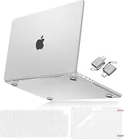 MOSISO Compatible with MacBook Pro 16 inch Case 2025-2021 M3 A2991 M2 A2780 M1 A2485, Ultra-Thin Natural Original Color Plastic Hard Shell&Keyboard Cover&Screen Film&Type C, Translucent