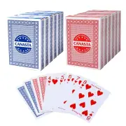 12-Dack Canasta Playing Cards with Point Values. Bonanza/Hand&Foot Card Game Set