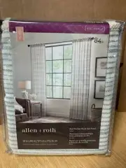 allen + roth 84-in Aloe Light Filtering Back Tab Single Curtain Panel