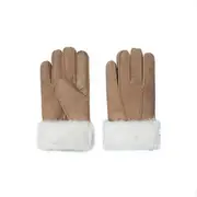 Women Men Fluffy Sheepskin Wool Adjustable Strap Buckle Gloves Shea