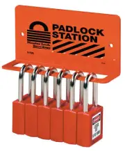 Master Lock Padlock Station / Padlock Rack - Holds 6 - 8 Padlocks