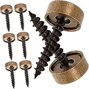 LIFKOME 8Pcs Metal Decorative Screws with Caps for Mirror Hanging Self Tapping Upholstery Fasteners for Seamless Appearance Covering Screw Heads