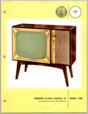 1961 Emerson 23" Console TV Model #1548 Sales Brochure Flyer Print Ad