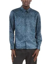 The Kooples Printed Long Sleeve Button Front Shirt