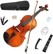 YoungMonic Violin 4/4 Full Size Set Solid Wood for professional Beginners Adults with violin Bow Bridge 4strings