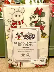 Pottery Barn PILLOWcase Disney Mickey Minnie Mouse holiday winter Christmas gift