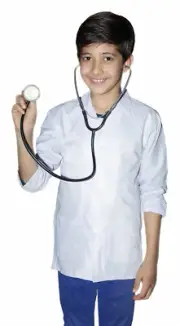 UK New White Kids Lab Doctor Scientist Coat School Fancy Dress Costume Children