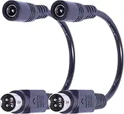 tunghey 2Pack 4 Pin DIN to 5.5 X 2.1mm DC Power Short Cable for CCTV Camera System Chargers Adapter 15CM