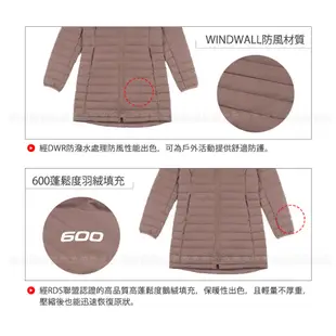 The North Face 女 600FP 長版羽絨外套 AP《黑色》7QW8/羽絨衣/保暖外套/ (8.5折)