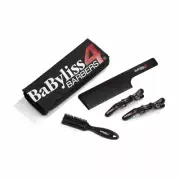BaByliss BBARBKIT 4 Barbers Essential Barber Kit Cape, Hair Clips, Brush & Comb