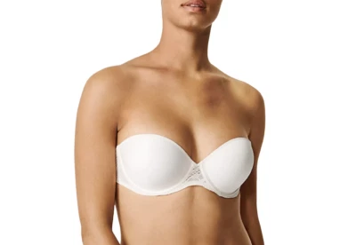 Passionata by Chantelle Thelma Bandeau Strapless T-Shirt Bra Cream Size 34B 2681