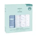 【ADEN＆ANAIS】有機棉多功能包巾4入/共3款