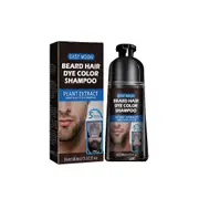 100ml Herbal Extract Fast Permanent Black Dye Grey Hair Shampoo Natural Black Beard Dye Shampoo For Men