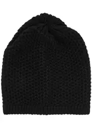 Inverni Waffle-knit Cashmere Beanie - Black ONE SIZE