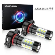 Pair 55W Fog Lights For DODGE Charger 2010-2013 2014 6000K White LED Bulbs lamp