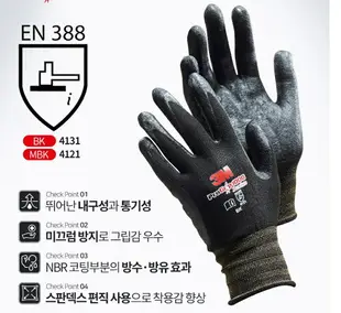 台灣現貨 韓國製 3M舒適型止滑手套 耐磨手套 工作手套 NBR手套 舒適型防滑 防護手套 工業手套 上蠟 下臘