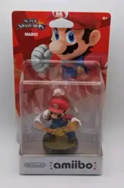 Mario Super Smash Bros Amiibo First Print Nintendo New Sealed