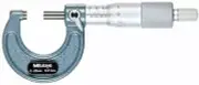 Mitutoyo 103-137 Outside Micrometer, Baked-Enamel Finish, Ratchet Stop, 0-25mm R