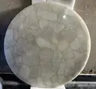 Quartz Stone Center Sofa Coffee Table Top Gemstone Crystal Healing Home Decors