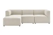 Matt Blatt Curtis Modular 3 Seater Sofa with Left Chaise (Popcorn Cream)