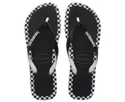 Havaianas Men's Checkmate Top Thongs - Black/White