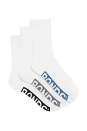 [Bonds] Bonds Mens Logo Cushioned Crew Socks 3 Pack Size: 6-10, Aussie Cotton 6-10 Multicolor