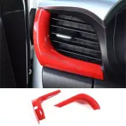 For Toyota Hilux Revo 2015-2020 2021 Fiery Red L&R AC Air Outlet Vent Cover Trim