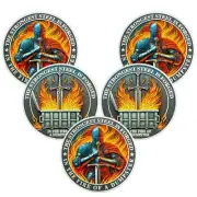 5PCS Knight Dumpster Fire Challenge Coin - The Strongest Steel is Forged Dump...