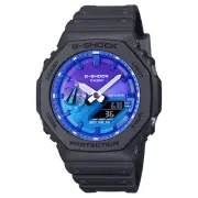 Casio G-Shock GA2100FL-1A Analog-Digital 2100 Series Black Rubber Wrist Watch