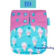 Happy Flute Baby Reusable Double Gusset One Size Cloth Nappy Diaper Cover B9