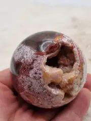 179g Druzy Mexican Crazy Agate Heart Crystal sphere Tower Gemstone Healing