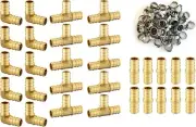 Complete 100-Piece PEX Brass Fittings and Clamps for Professional Plumbing Needs