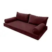 |SLIPCOVER ONLY| V2 Velvet Indoor Daybed Mattress Pillow Pipe Trim Full AD368