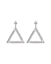Eye Candy LA Leah CZ Crystal Triangle Earring