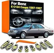 12Pcs LED Interior Dome Map Trunk License Plate Light Kit, For Mercedes Benz E Class C124 Coupe 1987-1997 Car Bulbs